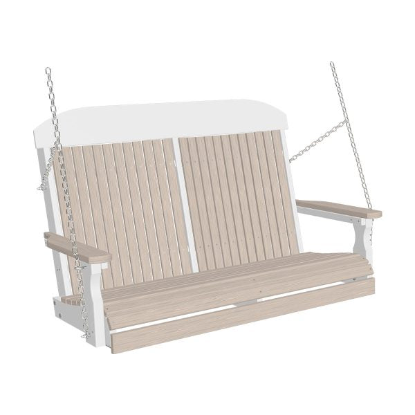 LuxCraft 4′ Classic Swing porch swings Luxcraft Birch / White  