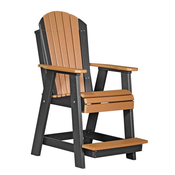 LuxCraft Adirondack Balcony Chair  Luxcraft Cedar / Black  