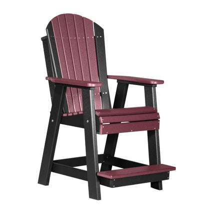 LuxCraft Adirondack Balcony Chair  Luxcraft Cherrywood / Black  