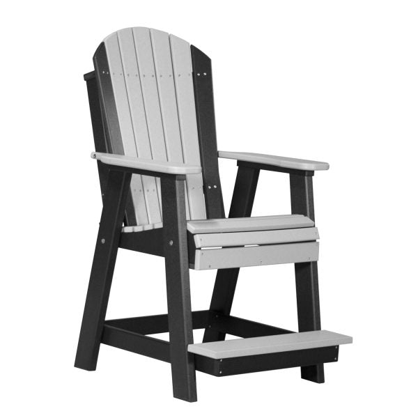 LuxCraft Adirondack Balcony Chair  Luxcraft Dove Gray / Black  