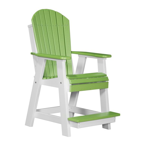 LuxCraft Adirondack Balcony Chair  Luxcraft Lime Green / White  