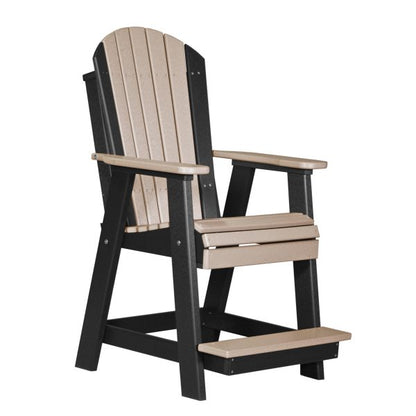 LuxCraft Adirondack Balcony Chair  Luxcraft Weatherwood / Black  