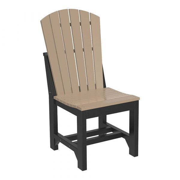 LuxCraft  Adirondack Side Chair Chair Luxcraft Weatherwood / Black Dining 