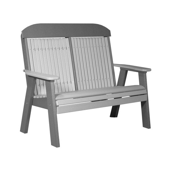 LuxCraft 4′ Classic Bench  Luxcraft Dove Gray / Slate  