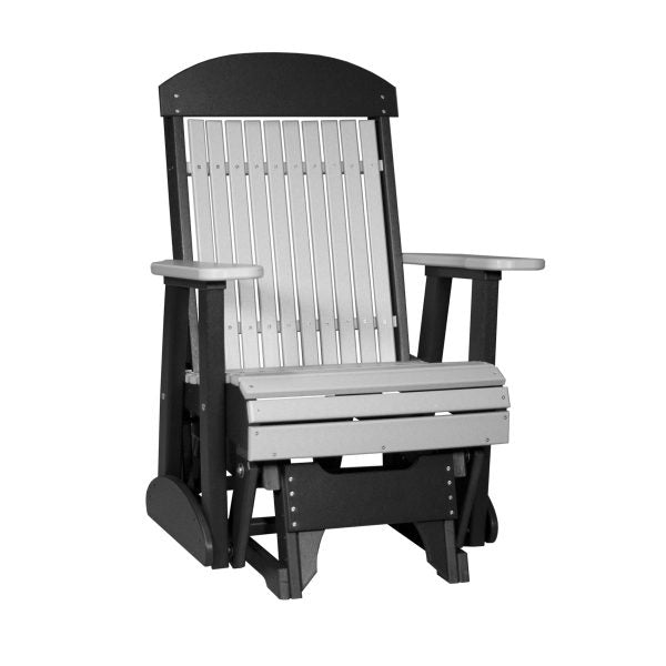 LuxCraft 2′ Classic Glider Chair  Luxcraft Dove Gray / Black  