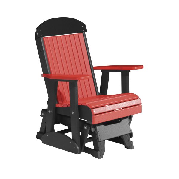 LuxCraft 2′ Classic Glider Chair  Luxcraft Red / Black  