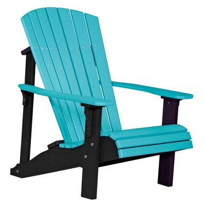 LuxCraft Deluxe Adirondack Chair  Luxcraft Aruba Blue / Black  