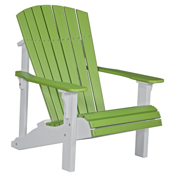 LuxCraft Deluxe Adirondack Chair  Luxcraft Lime Green / White  