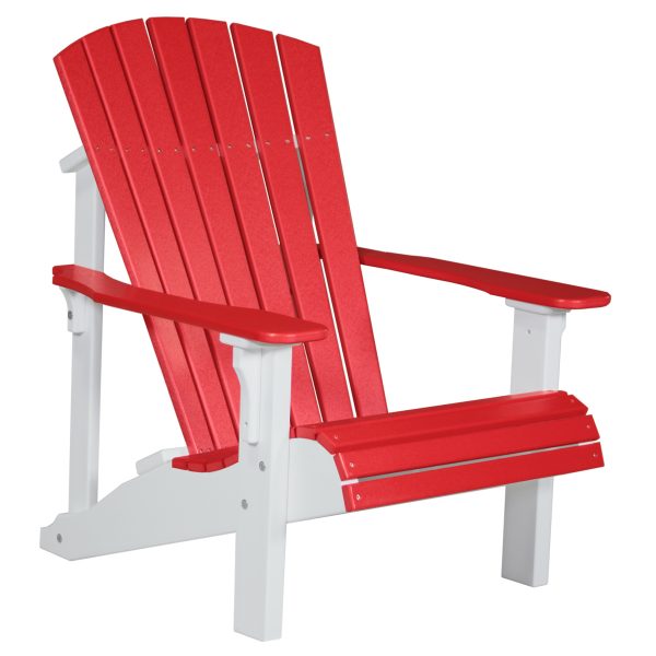 LuxCraft Deluxe Adirondack Chair  Luxcraft Red / White  