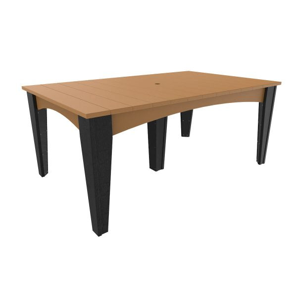 LuxCraft Island Dining Table (44″ x 72″ Rectangular)  Luxcraft Cedar / Black  