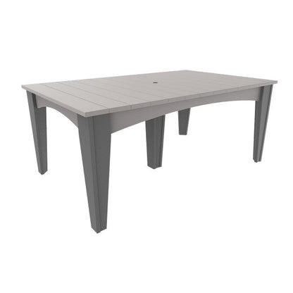 LuxCraft Island Dining Table (44″ x 72″ Rectangular)  Luxcraft Dove Gray / Slate  