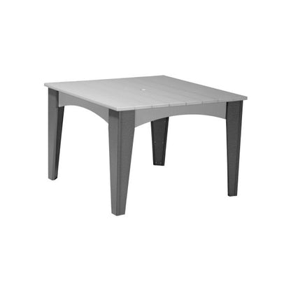 LuxCraft Island Dining Table (44″ Square)  Luxcraft Dove Gray / Slate  