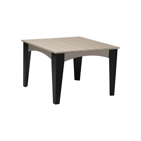 LuxCraft Island Dining Table (44″ Square)  Luxcraft Weatherwood / Black  