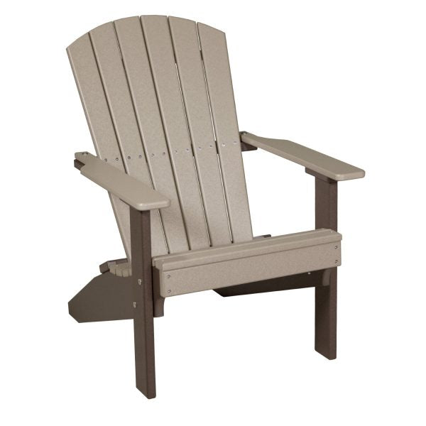 LuxCraft Lakeside Adirondack Chair ArmChair Luxcraft Weatherwood / Chestnut Brown  