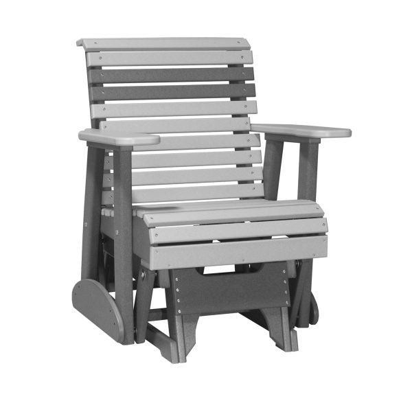 LuxCraft 2′ Plain Glider Chair  Luxcraft Dove Gray / Slate  