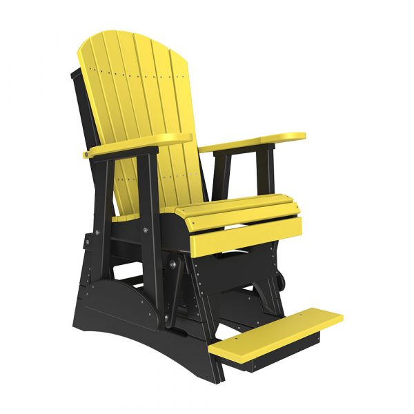 LuxCraft 2′ Adirondack Balcony Glider Chair  Luxcraft Yellow / Black  