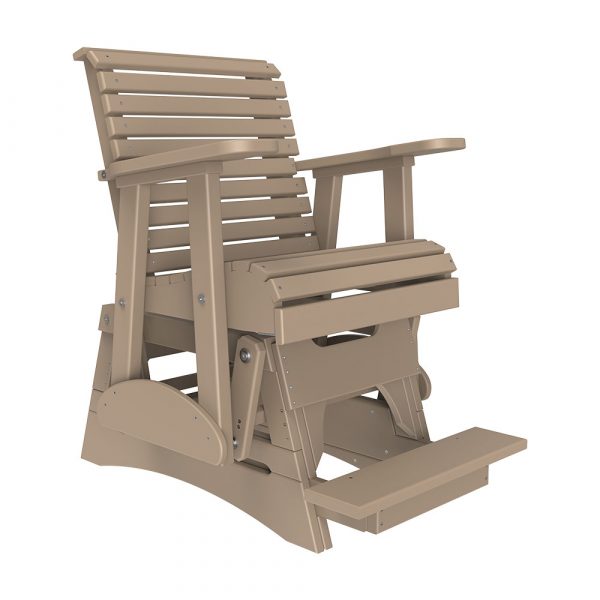 LuxCraft 2′ Plain Balcony Glider Chair Chair Luxcraft Weatherwood  