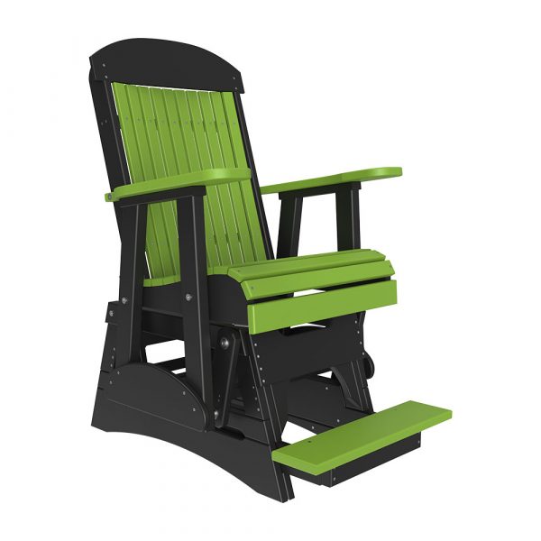 LuxCraft 2′ Classic Balcony Glider Chair  Luxcraft Lime Green / Black  