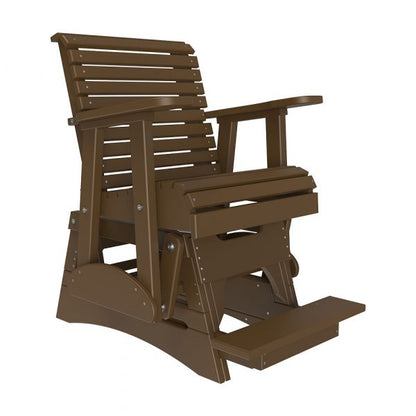 LuxCraft 2′ Plain Balcony Glider Chair Chair Luxcraft Chestnut Brown  