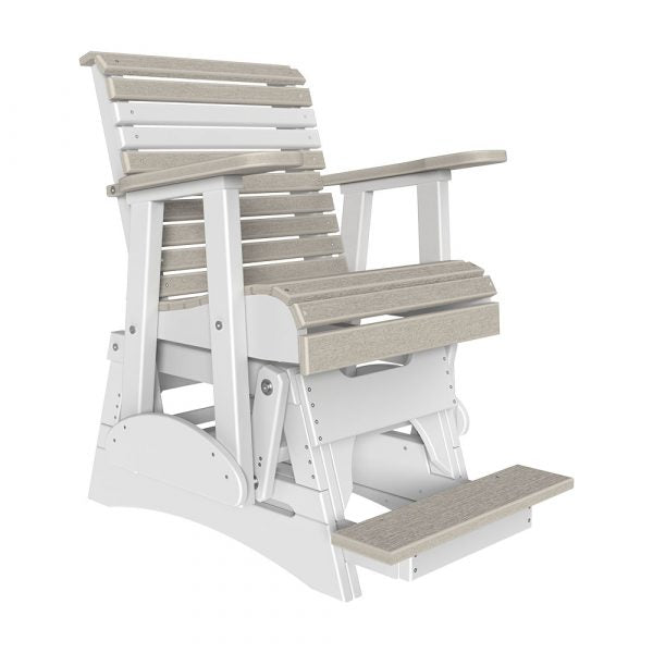 LuxCraft 2′ Plain Balcony Glider Chair Chair Luxcraft Birch / White  