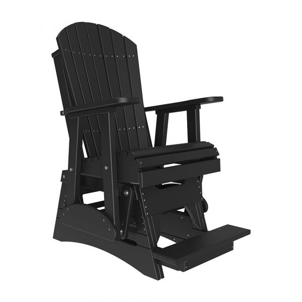 LuxCraft 2′ Adirondack Balcony Glider Chair  Luxcraft Black  