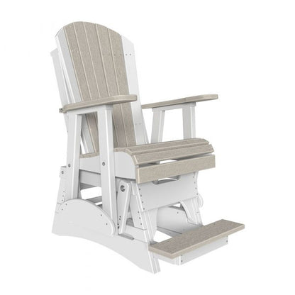 LuxCraft 2′ Adirondack Balcony Glider Chair  Luxcraft Birch / White  