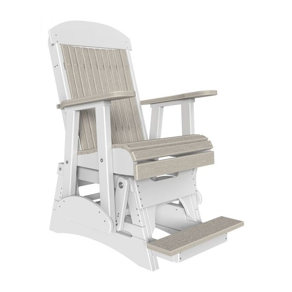 LuxCraft 2′ Classic Balcony Glider Chair  Luxcraft Birch / White  