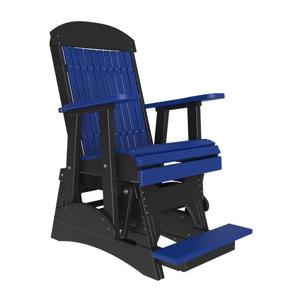 LuxCraft 2′ Classic Balcony Glider Chair  Luxcraft Blue / Black  