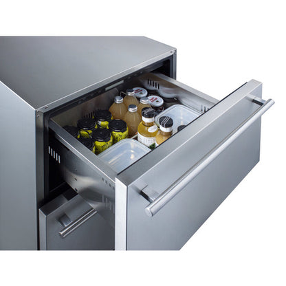 24" Wide 2-Drawer All-Refrigerator, ADA Compliant All-Refrigerator Summit   