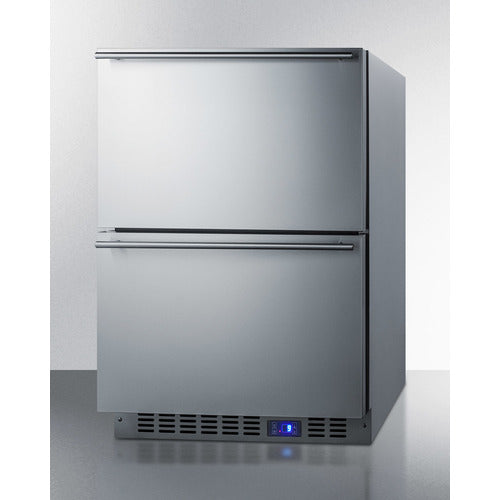 24" Outdoor 2-Drawer All-Freezer Freezer Summit Freezerless Standard Outdoor
