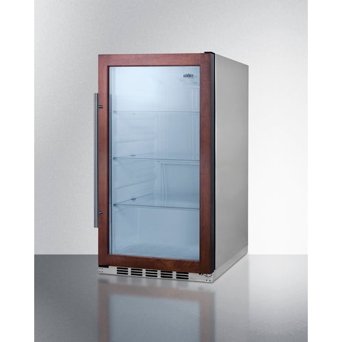 Shallow Depth Indoor/Outdoor Beverage Cooler Beverage Cooler Summit Stainless steel Panel Ready 
